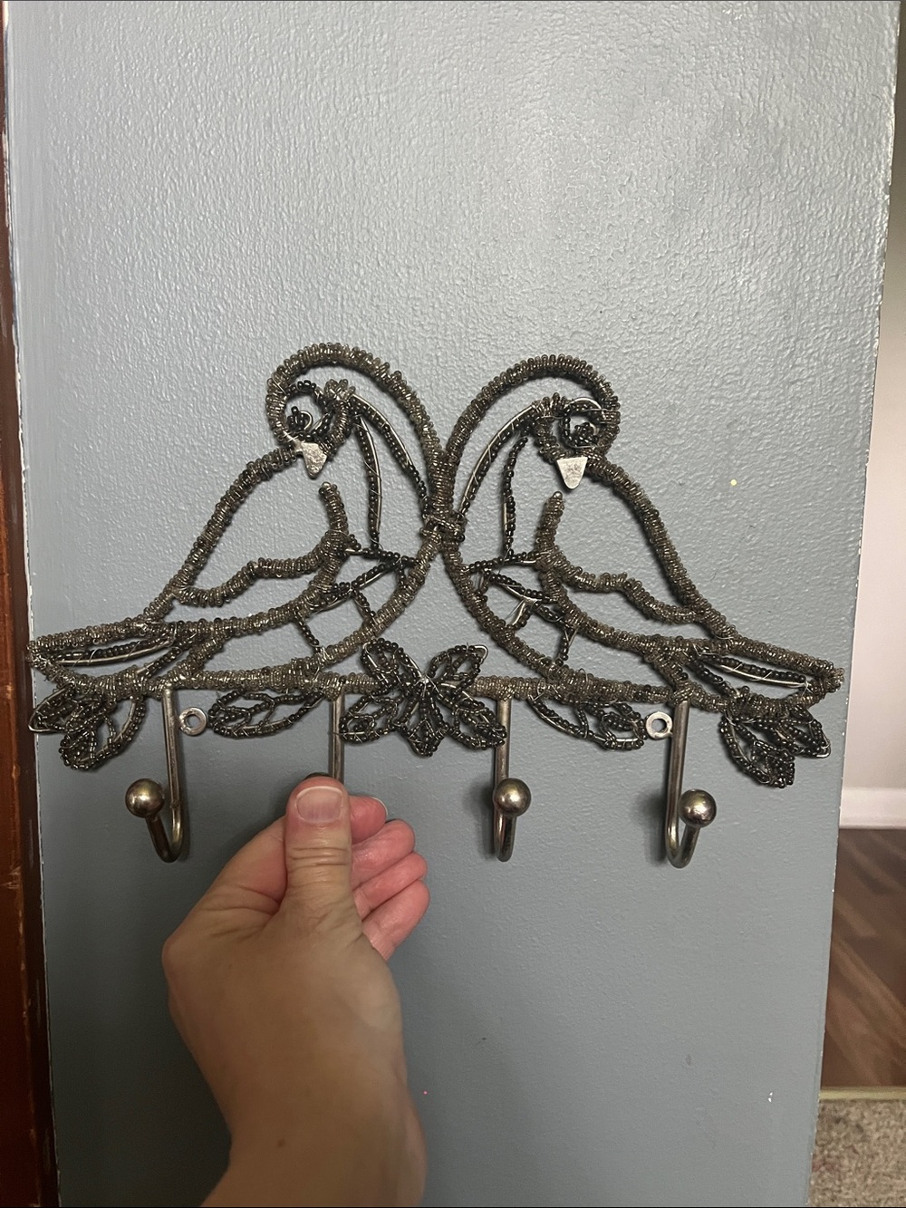 Beaded Bird Wall Hook Rack Anthropologie
